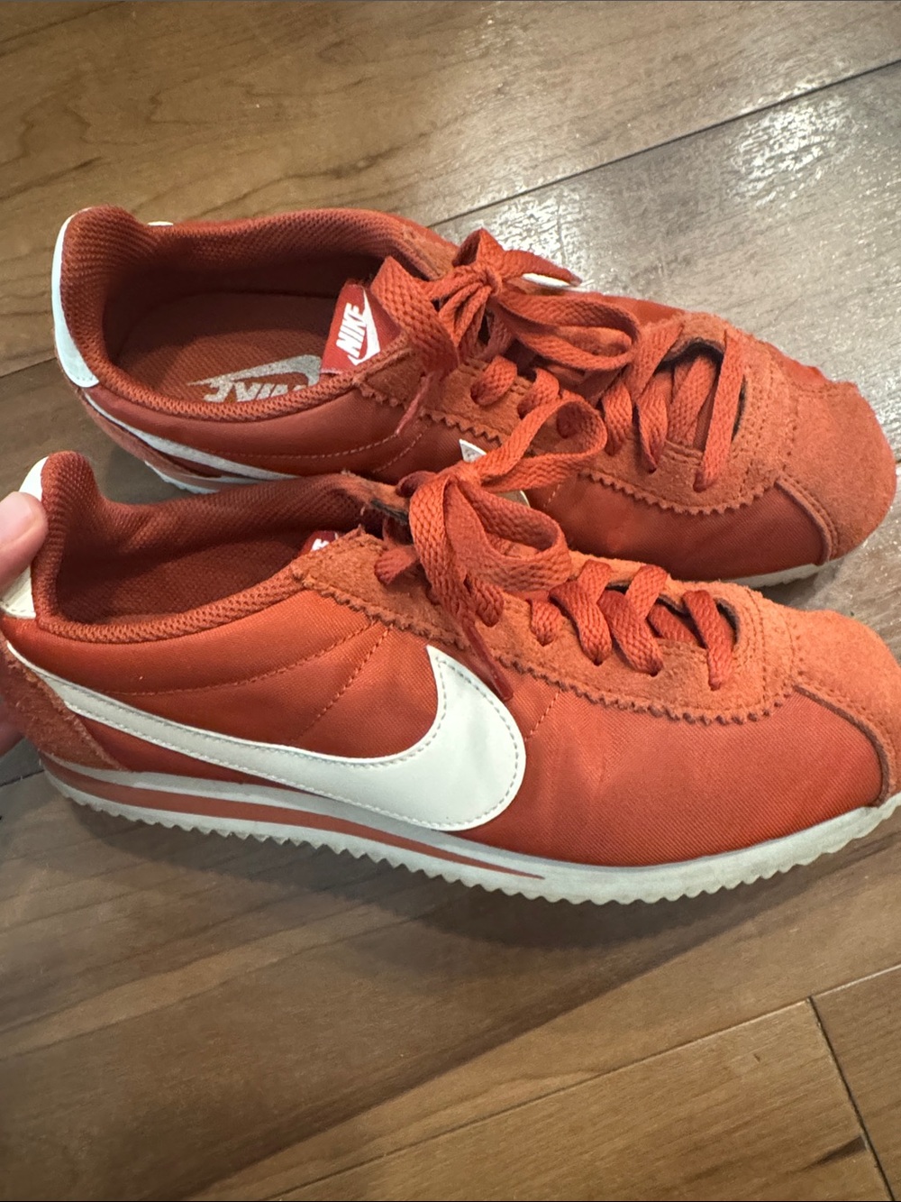 Nike Men's Retro Cortez Sneakers in Orange and White